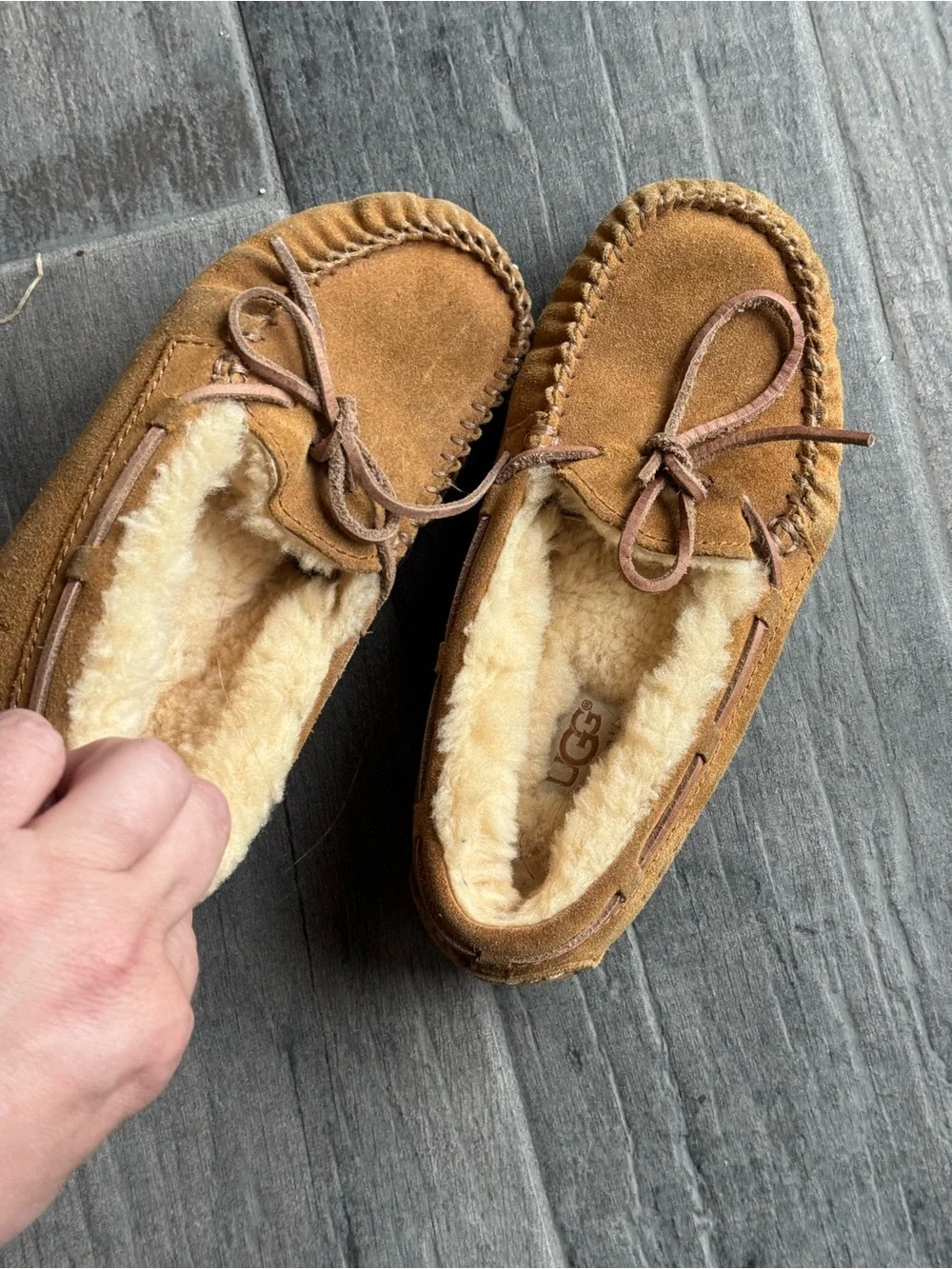 UGG toddler chestnut slippers